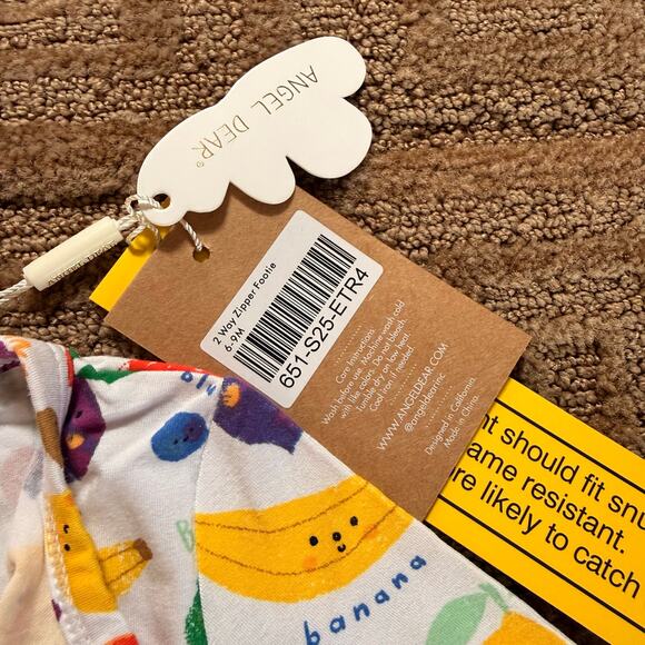 NWT - Angel Dear - 2 Way Zipper Footie - Size 6-9M - Picture 4 of 6